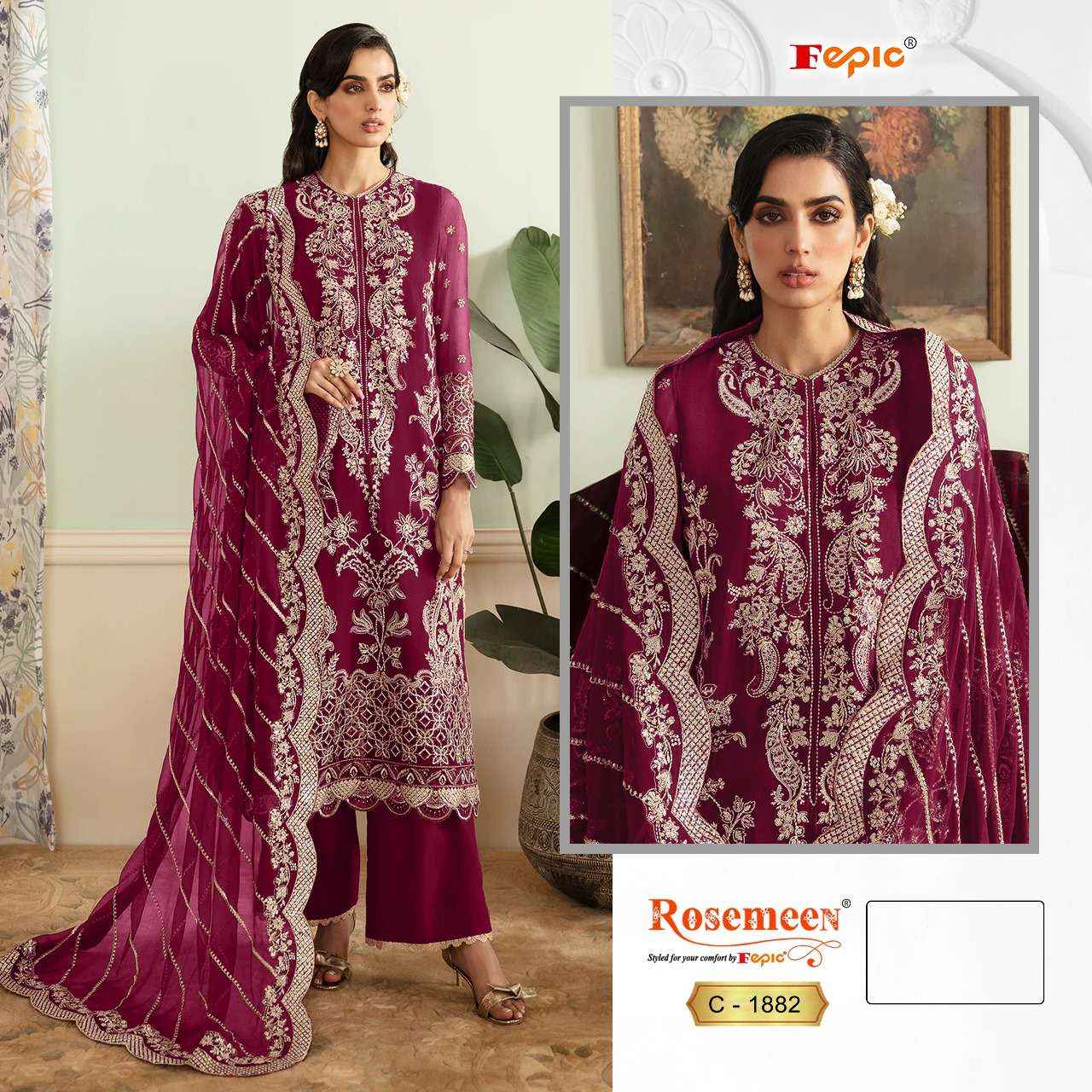 Fepic Rosemeen C 1882 Georgette Dress Material 3 pcs Catalogue