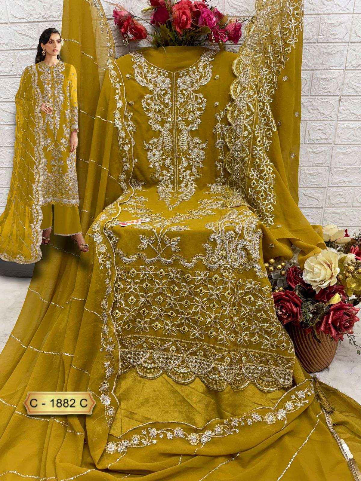Fepic Rosemeen C 1882 Georgette Dress Material 3 pcs Catalogue