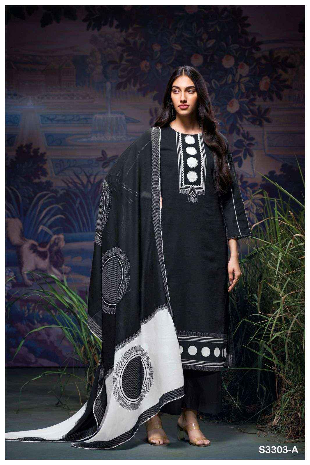 Ganga Devanie 3303 Linen Cotton Dress Material (2 pcs Catalogue)