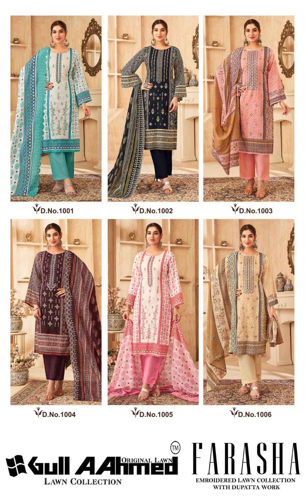 Gull Aahmed Farasha Cotton Dress Material (6 pcs Catalogue)