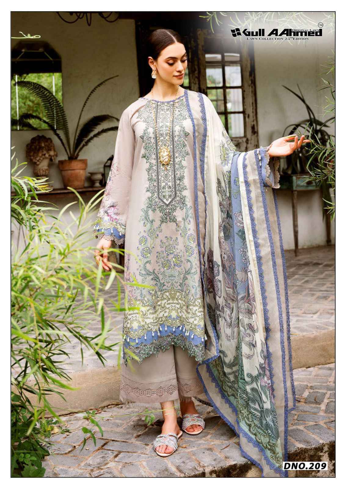 Gull Aahmed Lawn Collection Vol-25 Lawn Cotton Dress Material (6 pcs Catalogue)