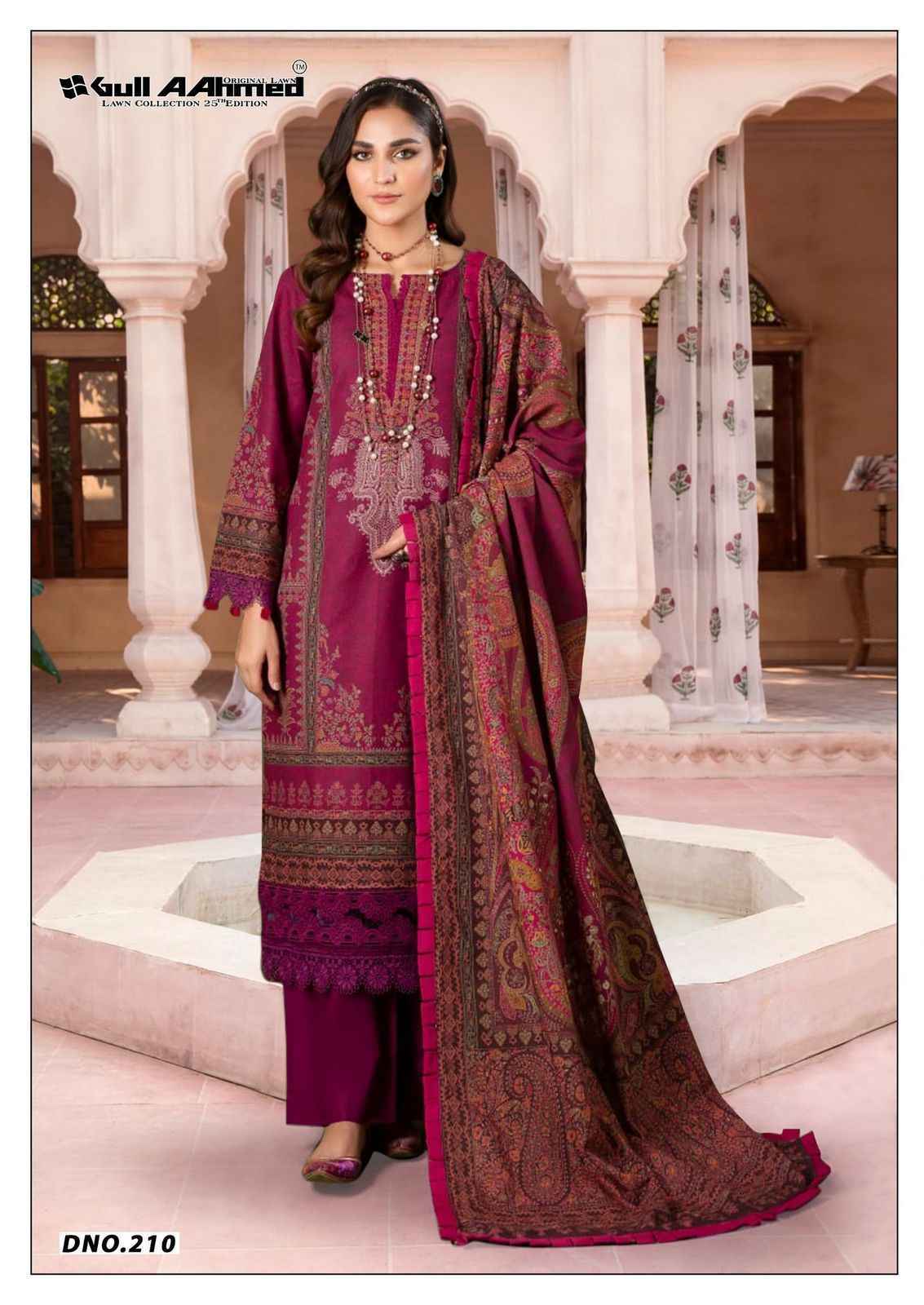 Gull Aahmed Lawn Collection Vol-25 Lawn Cotton Dress Material (6 pcs Catalogue)