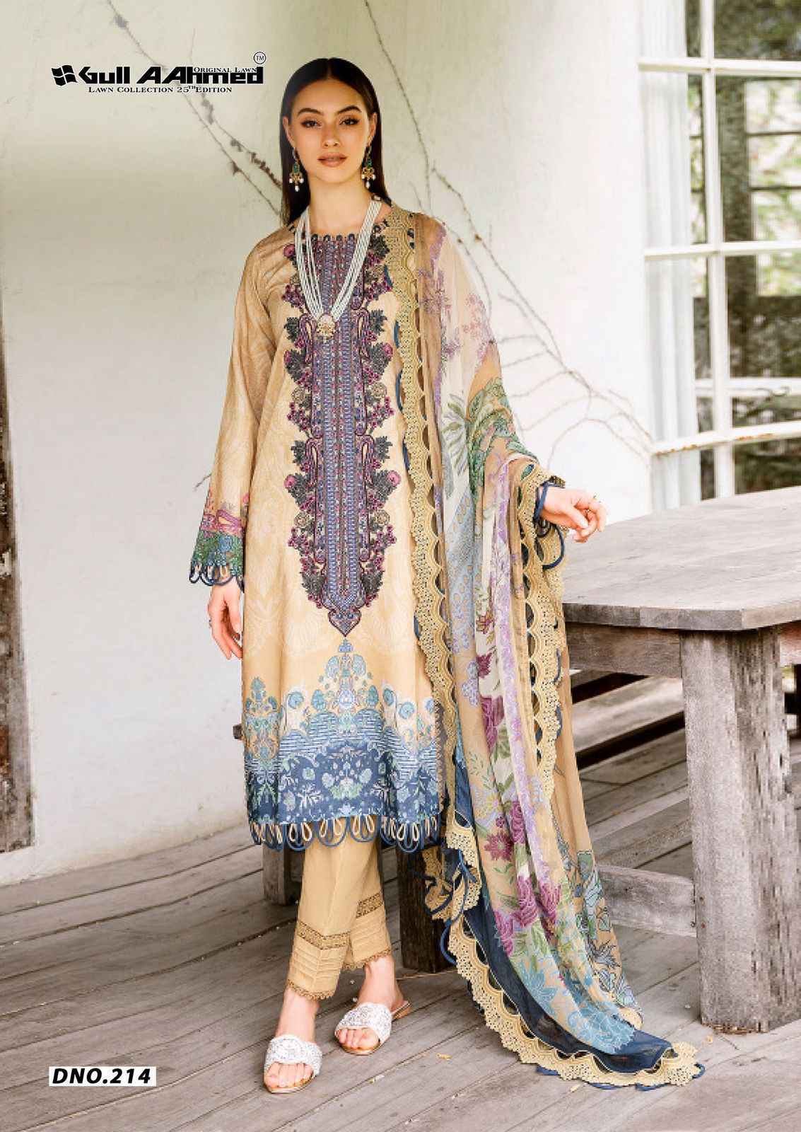 Gull Aahmed Lawn Collection Vol-25 Lawn Cotton Dress Material (6 pcs Catalogue)