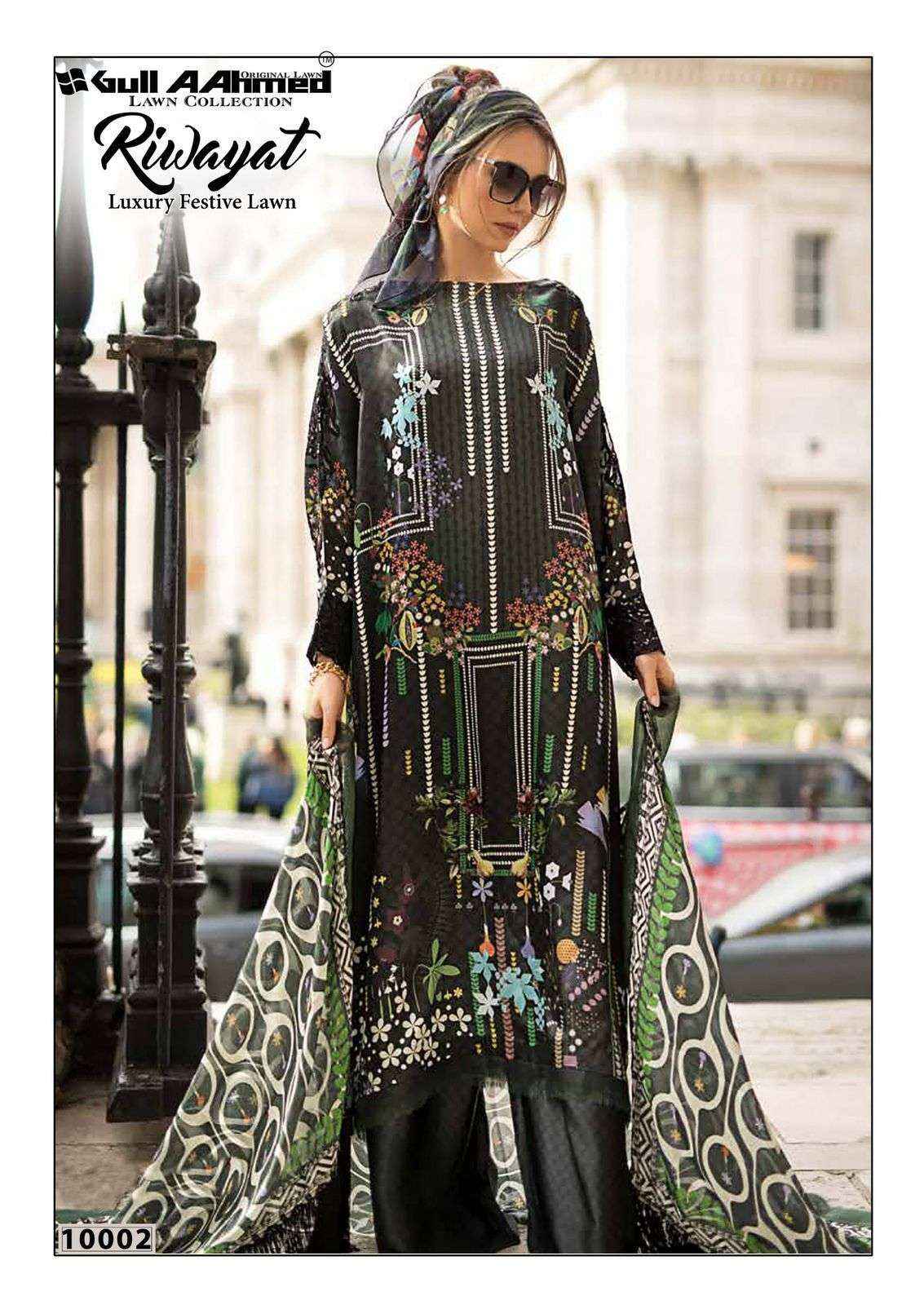 Gull Aahmed Riwayat Vol 10 Lawn Cotton Dress Material 6 pcs Catalogue