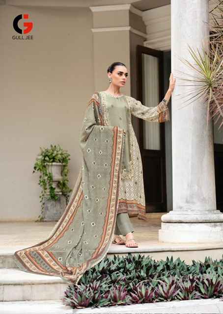 Gull Jee Israt Viscouse Musline Dress Material 6 pcs Catalogue