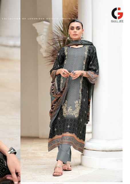 Gull Jee Israt Viscouse Musline Dress Material 6 pcs Catalogue