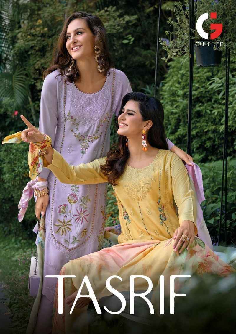 Gull Jee Tasrif Musline Silk Dress Material (6 pcs Catalogue)