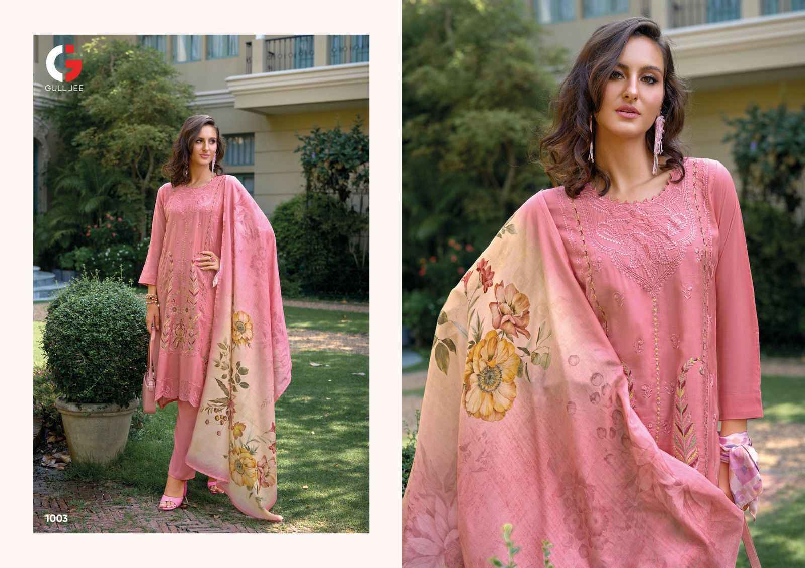 Gull Jee Tasrif Musline Silk Dress Material (6 pcs Catalogue)