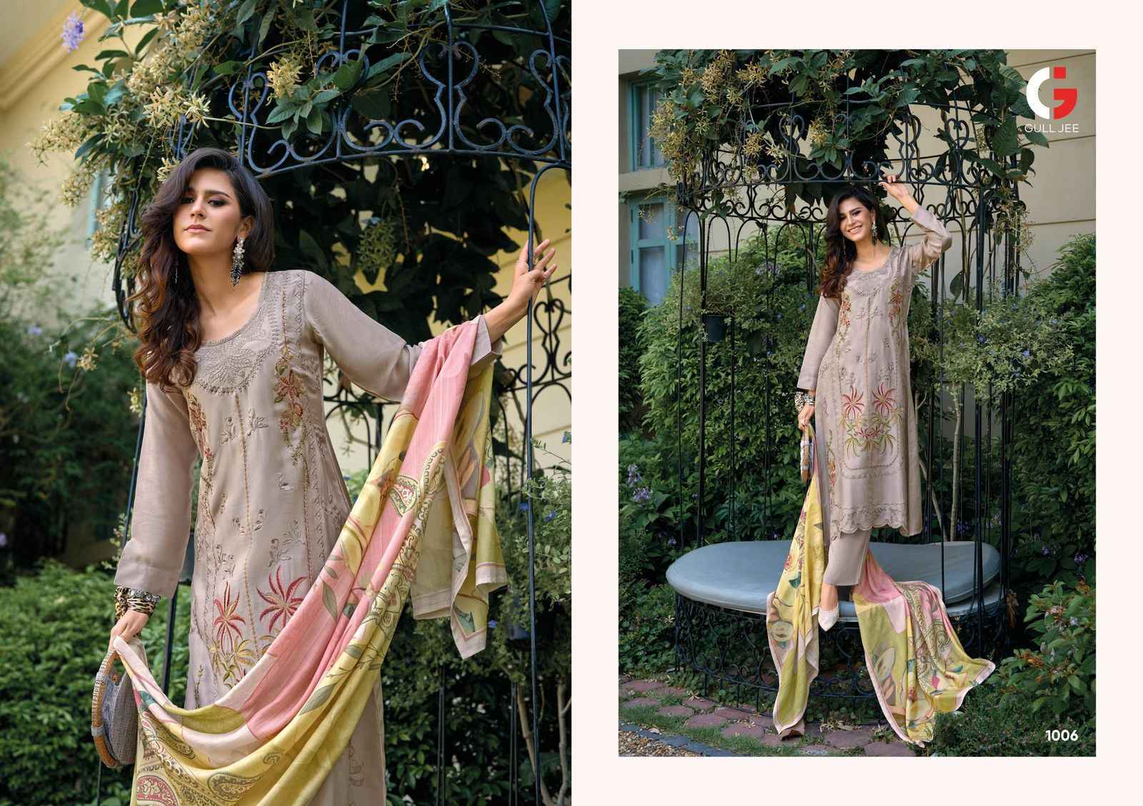 Gull Jee Tasrif Musline Silk Dress Material (6 pcs Catalogue)
