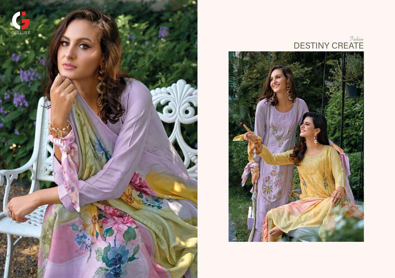 Gull Jee Tasrif Musline Silk Dress Material (6 pcs Catalogue)