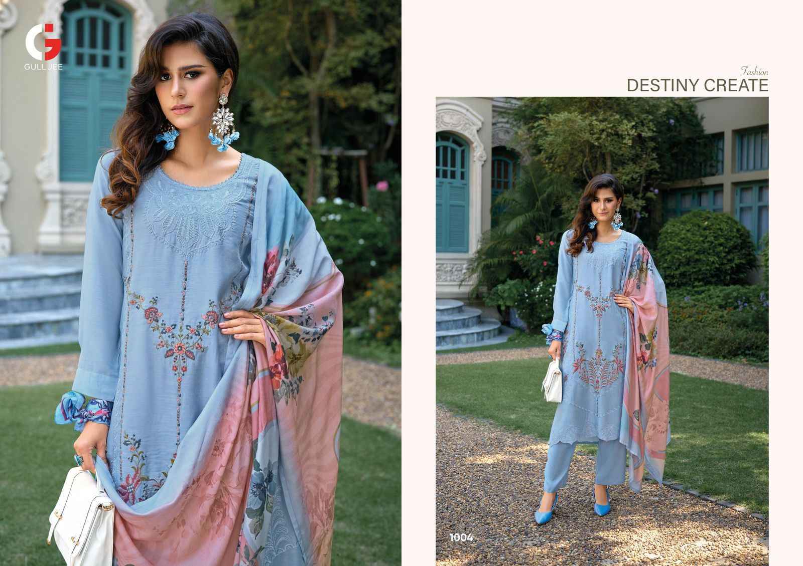 Gull Jee Tasrif Musline Silk Dress Material (6 pcs Catalogue)