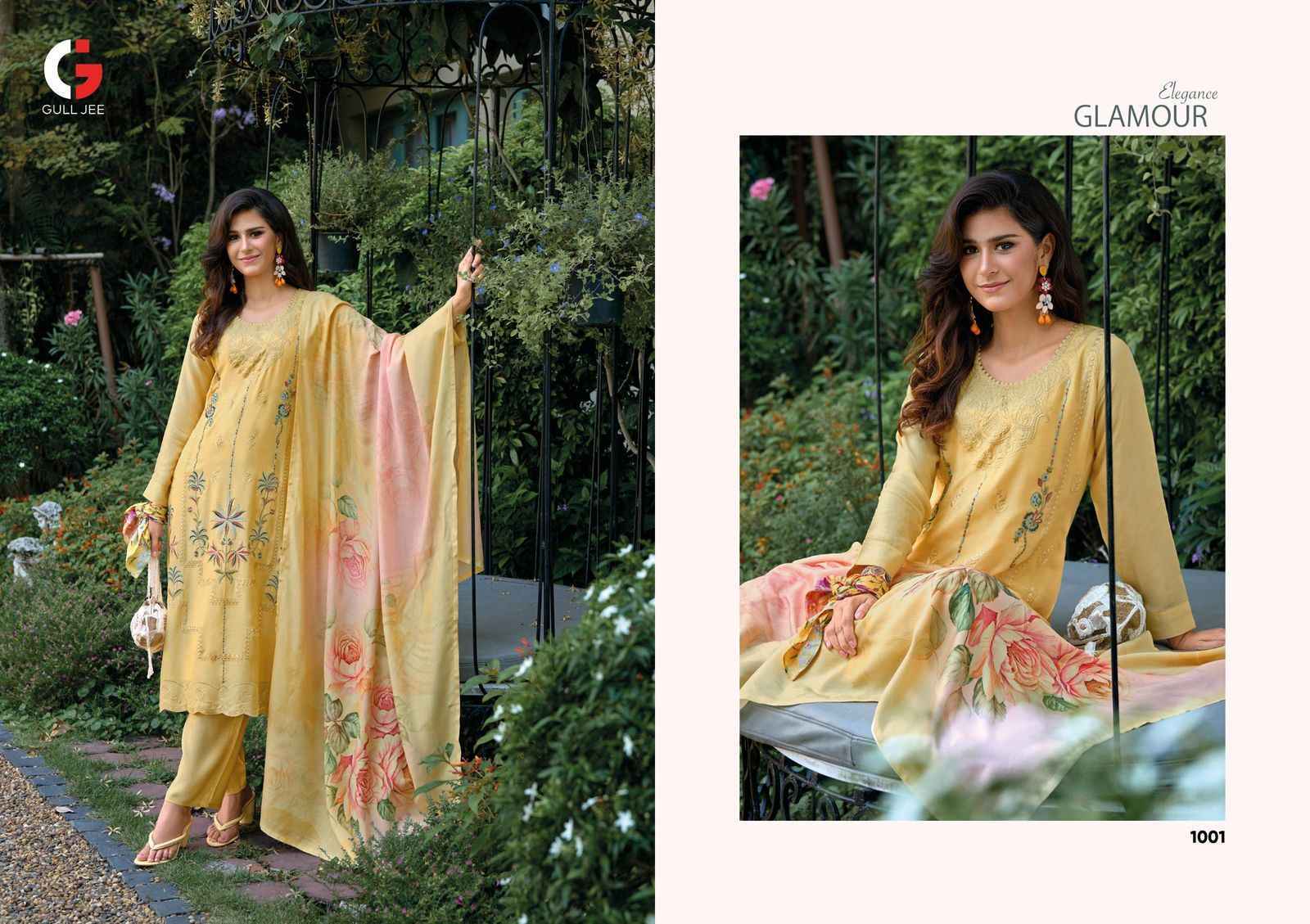 Gull Jee Tasrif Musline Silk Dress Material (6 pcs Catalogue)