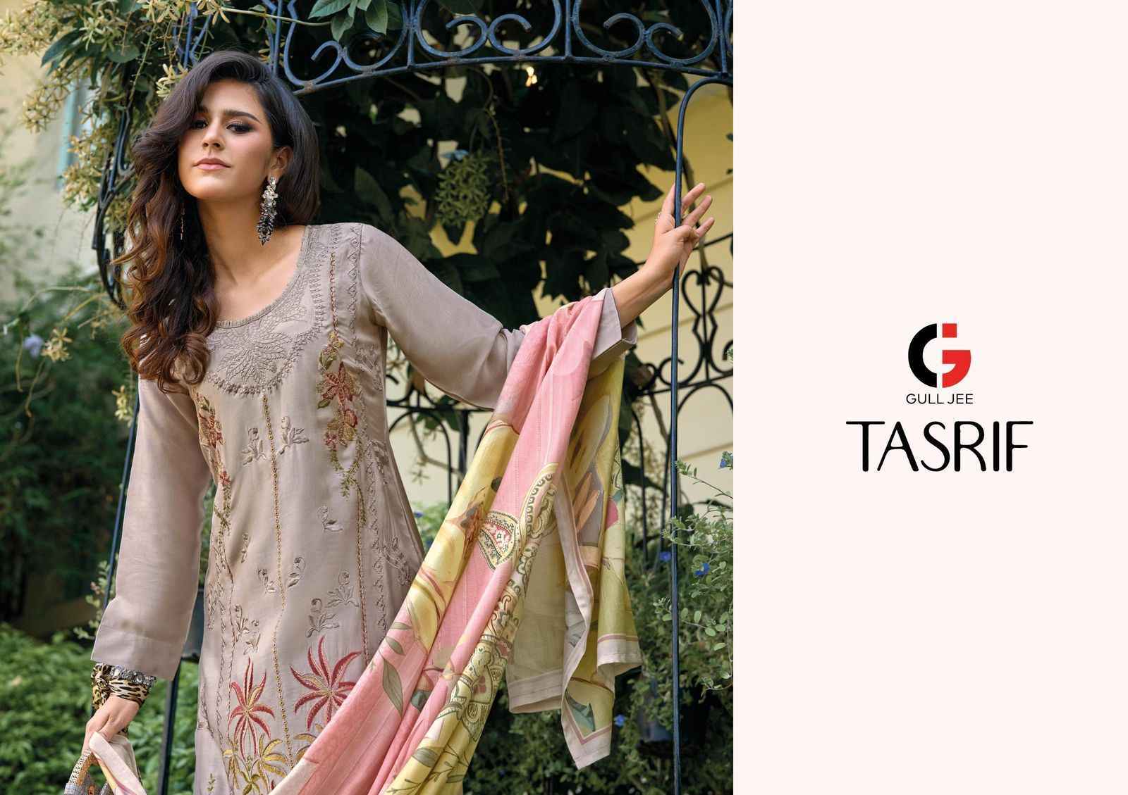 Gull Jee Tasrif Musline Silk Dress Material (6 pcs Catalogue)