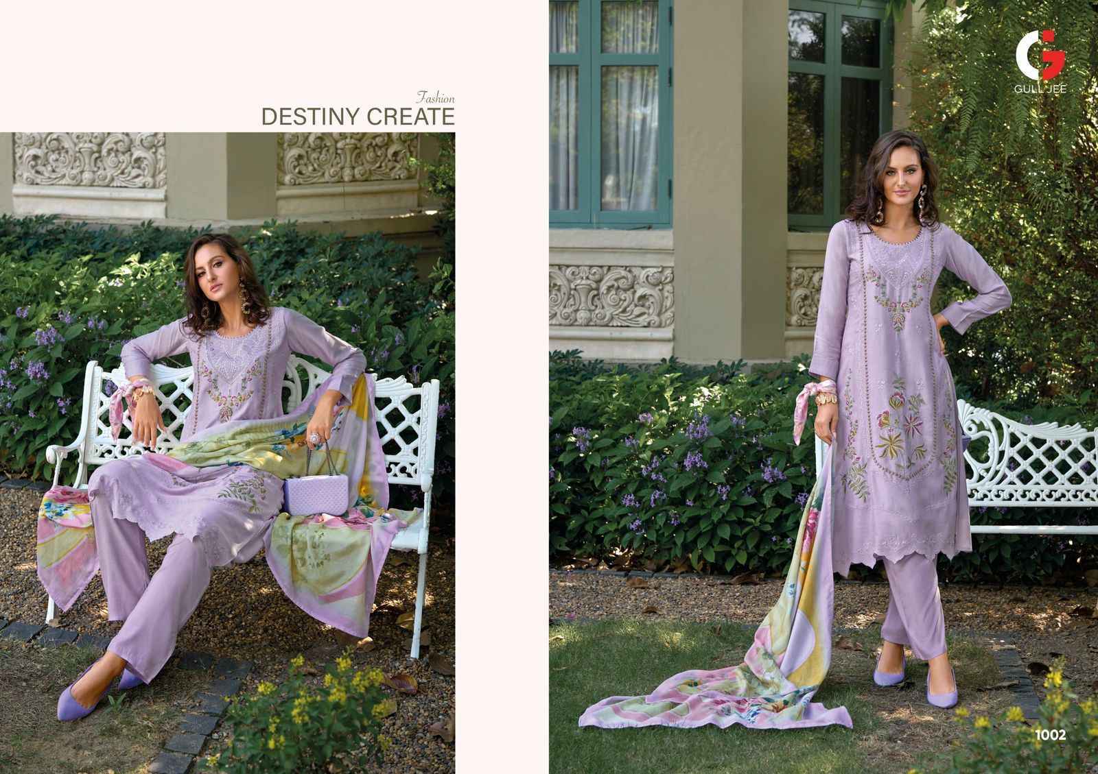 Gull Jee Tasrif Musline Silk Dress Material (6 pcs Catalogue)