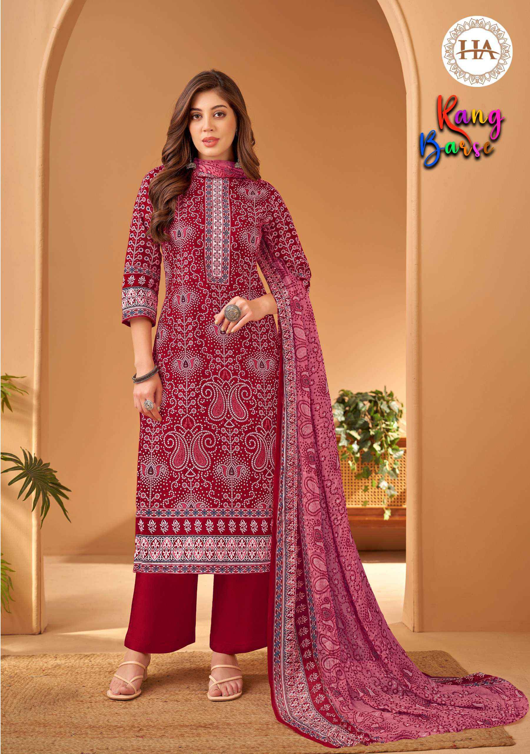 Harshit Fashion Rang Barse Cambric Cotton Dress Material 8 pcs Catalogue