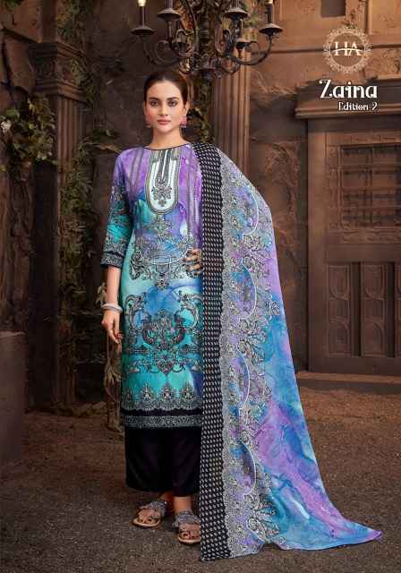 Harshit Fashion Zaina Edition 2 Viscouse Rayon Dress Material 6 pcs Catalogue