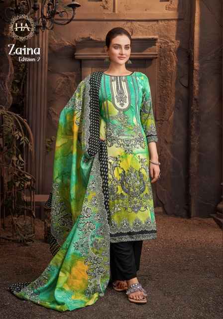 Harshit Fashion Zaina Edition 2 Viscouse Rayon Dress Material 6 pcs Catalogue