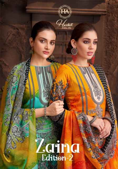 Harshit Fashion Zaina Edition 2 Viscouse Rayon Dress Material 6 pcs Catalogue