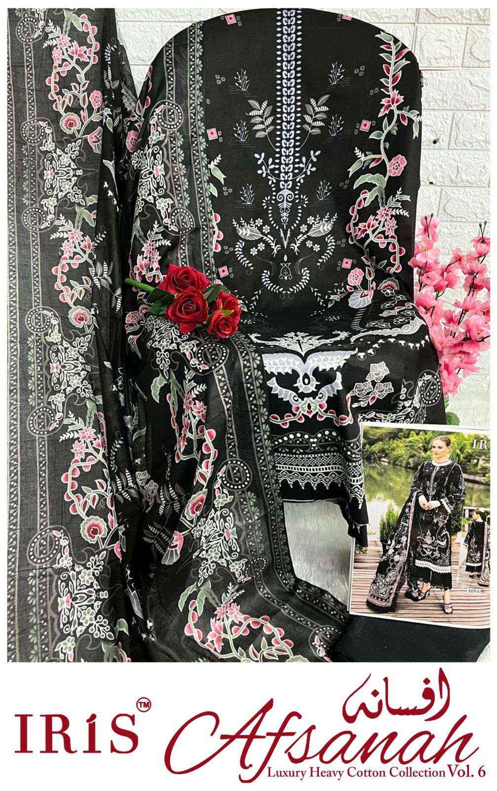 Iris Afsanah Vol 6 Cotton Dress Material 10 pcs Catalogue