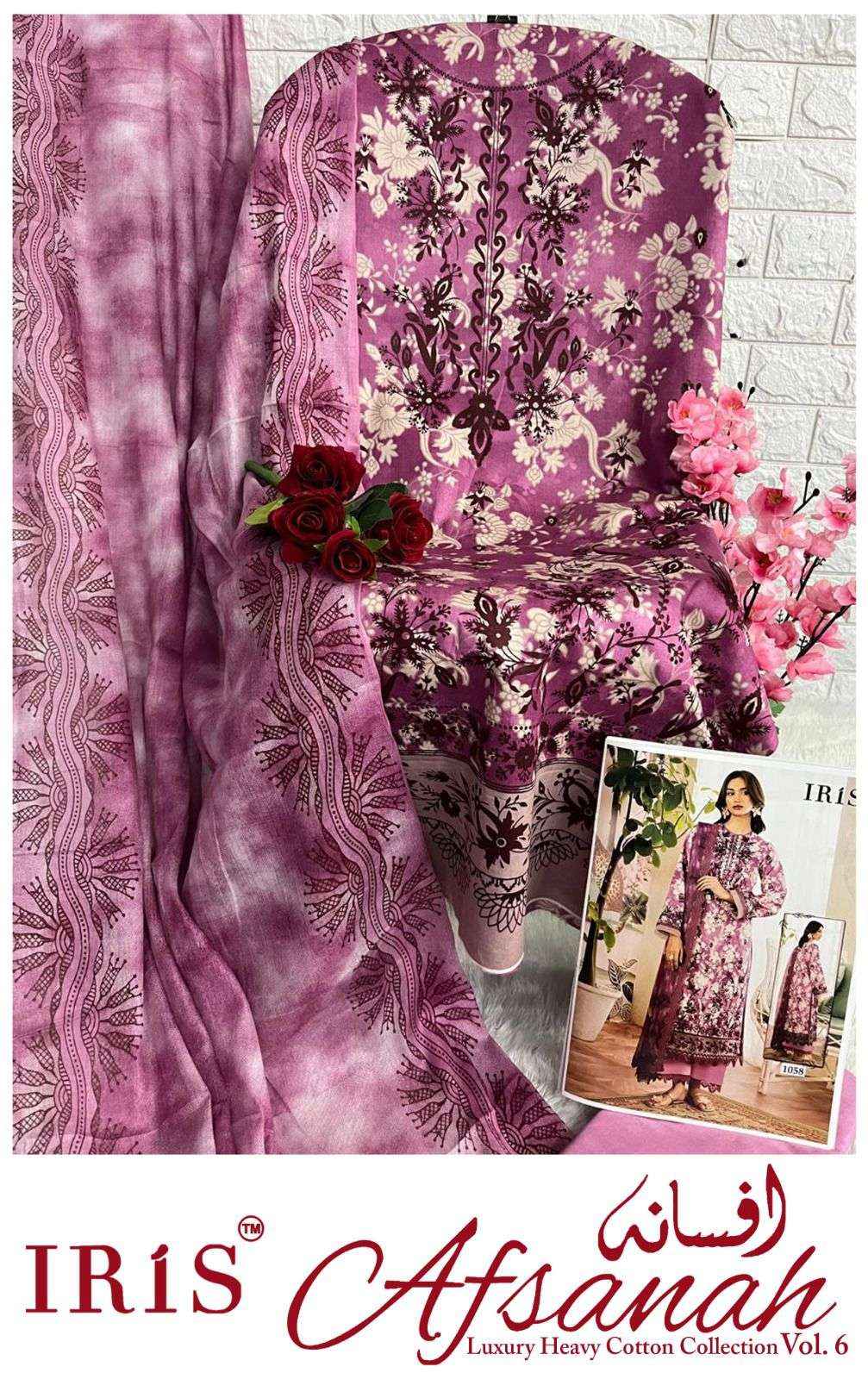 Iris Afsanah Vol 6 Cotton Dress Material 10 pcs Catalogue