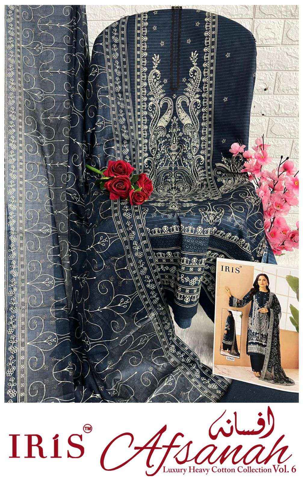 Iris Afsanah Vol 6 Cotton Dress Material 10 pcs Catalogue