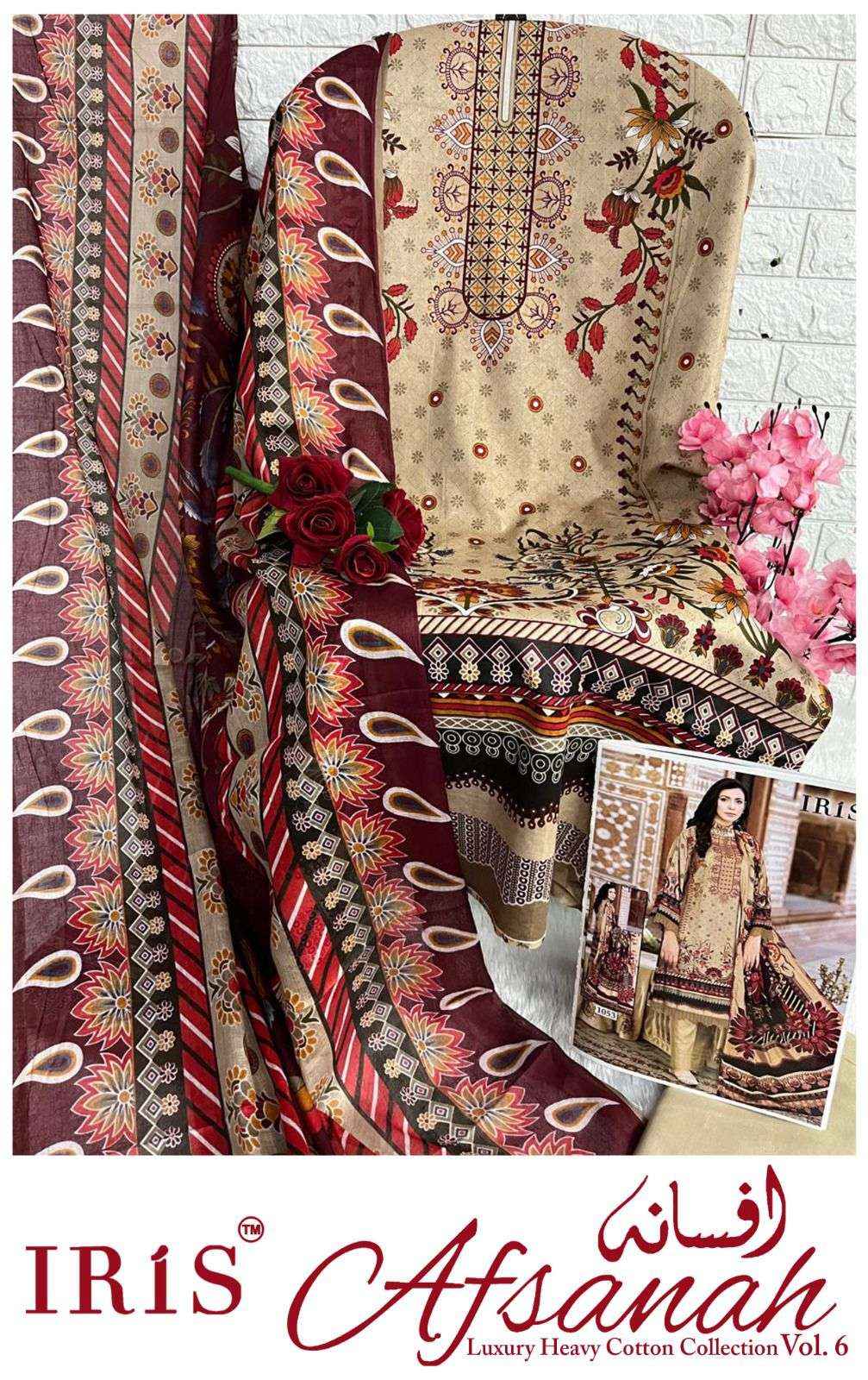 Iris Afsanah Vol 6 Cotton Dress Material 10 pcs Catalogue