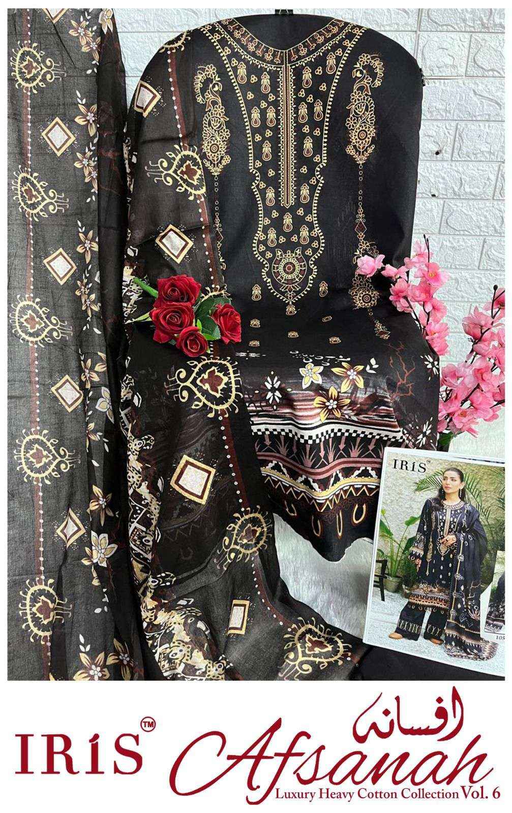 Iris Afsanah Vol 6 Cotton Dress Material 10 pcs Catalogue