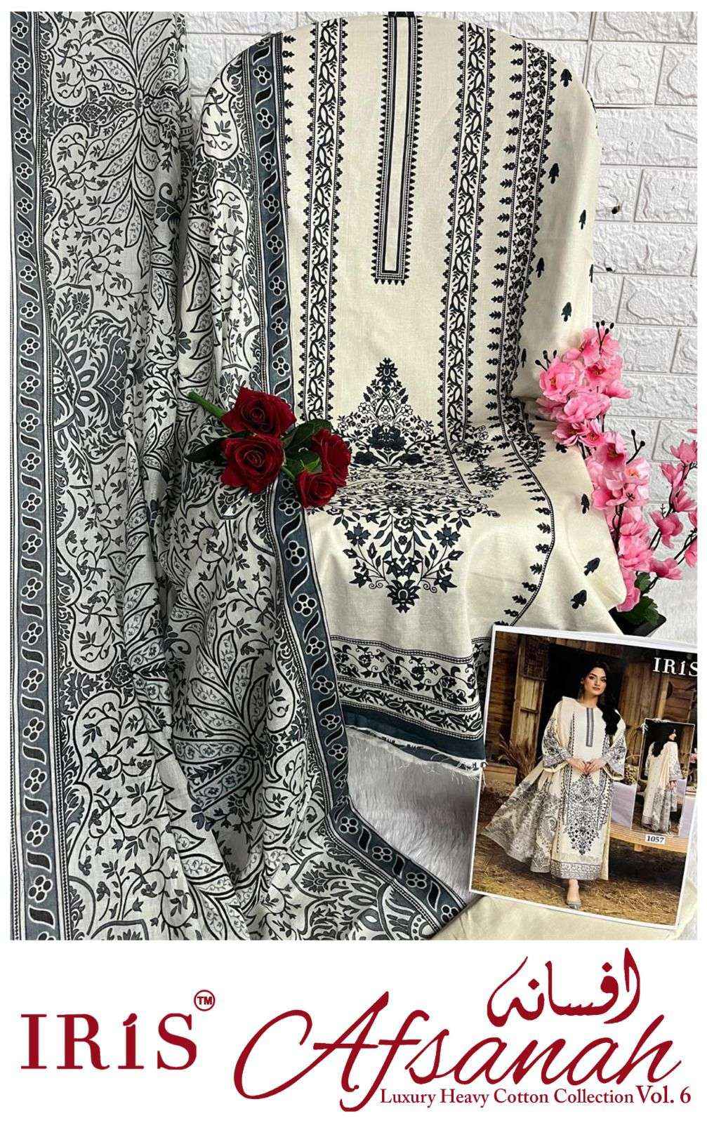 Iris Afsanah Vol 6 Cotton Dress Material 10 pcs Catalogue