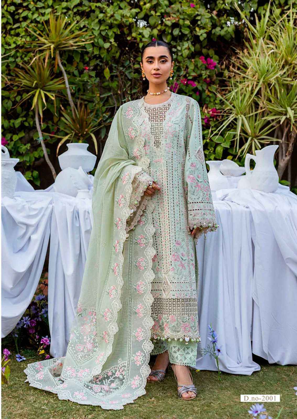 Jade Noor Aahmed Vol-2 Lawn Cotton Dress Material (6 pcs Catalogue)