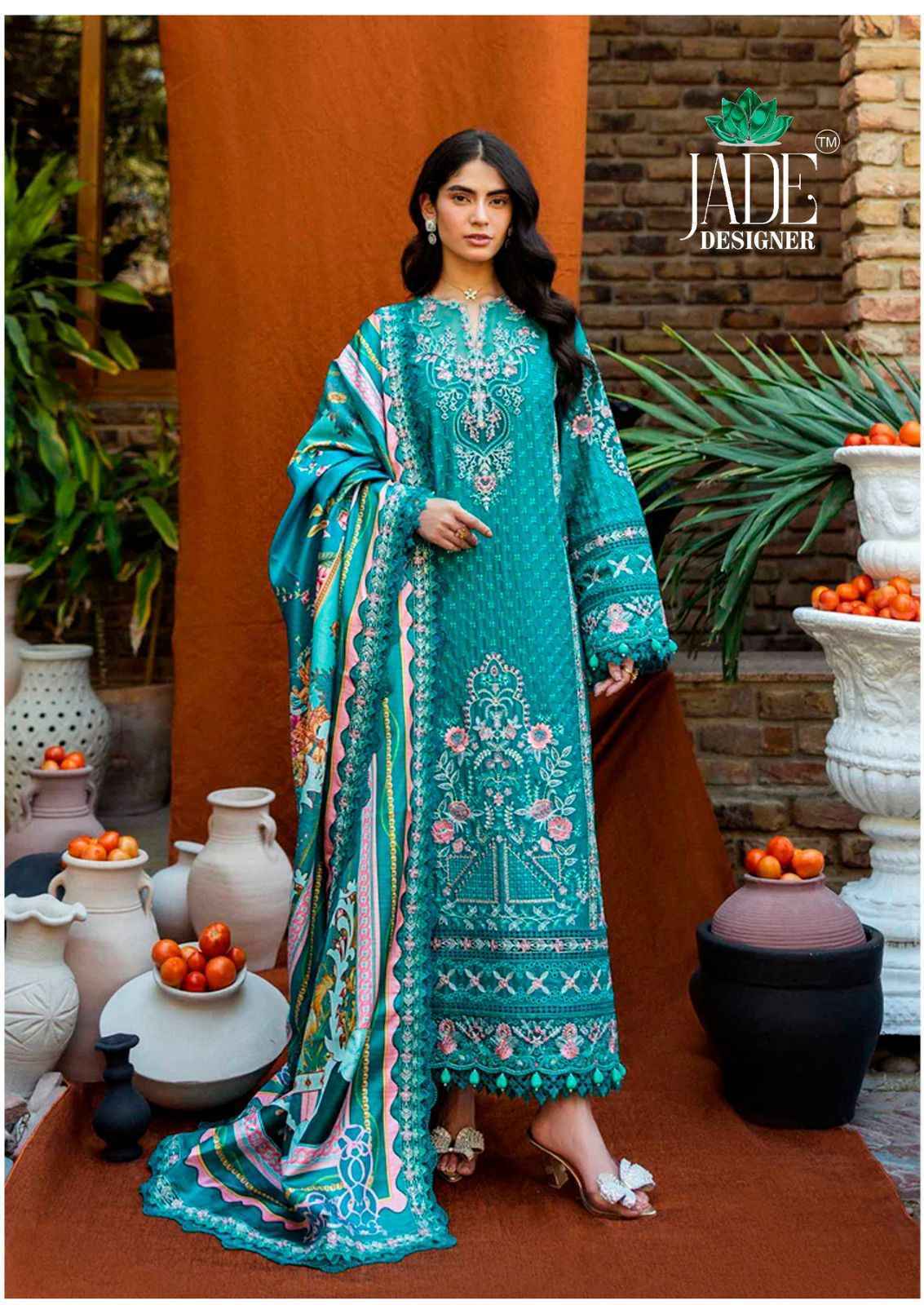 Jade Noor Aahmed Vol-2 Lawn Cotton Dress Material (6 pcs Catalogue)