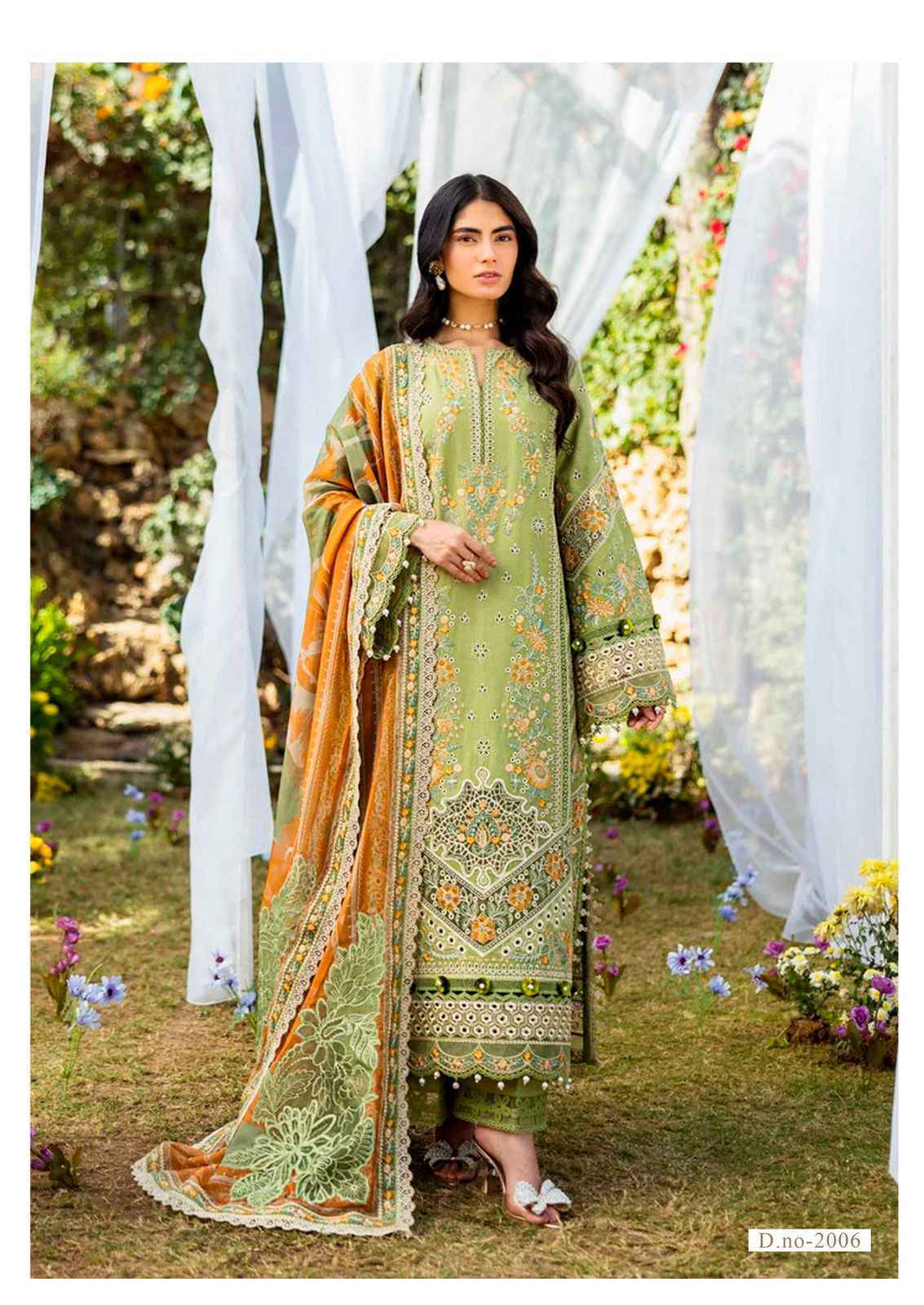 Jade Noor Aahmed Vol-2 Lawn Cotton Dress Material (6 pcs Catalogue)