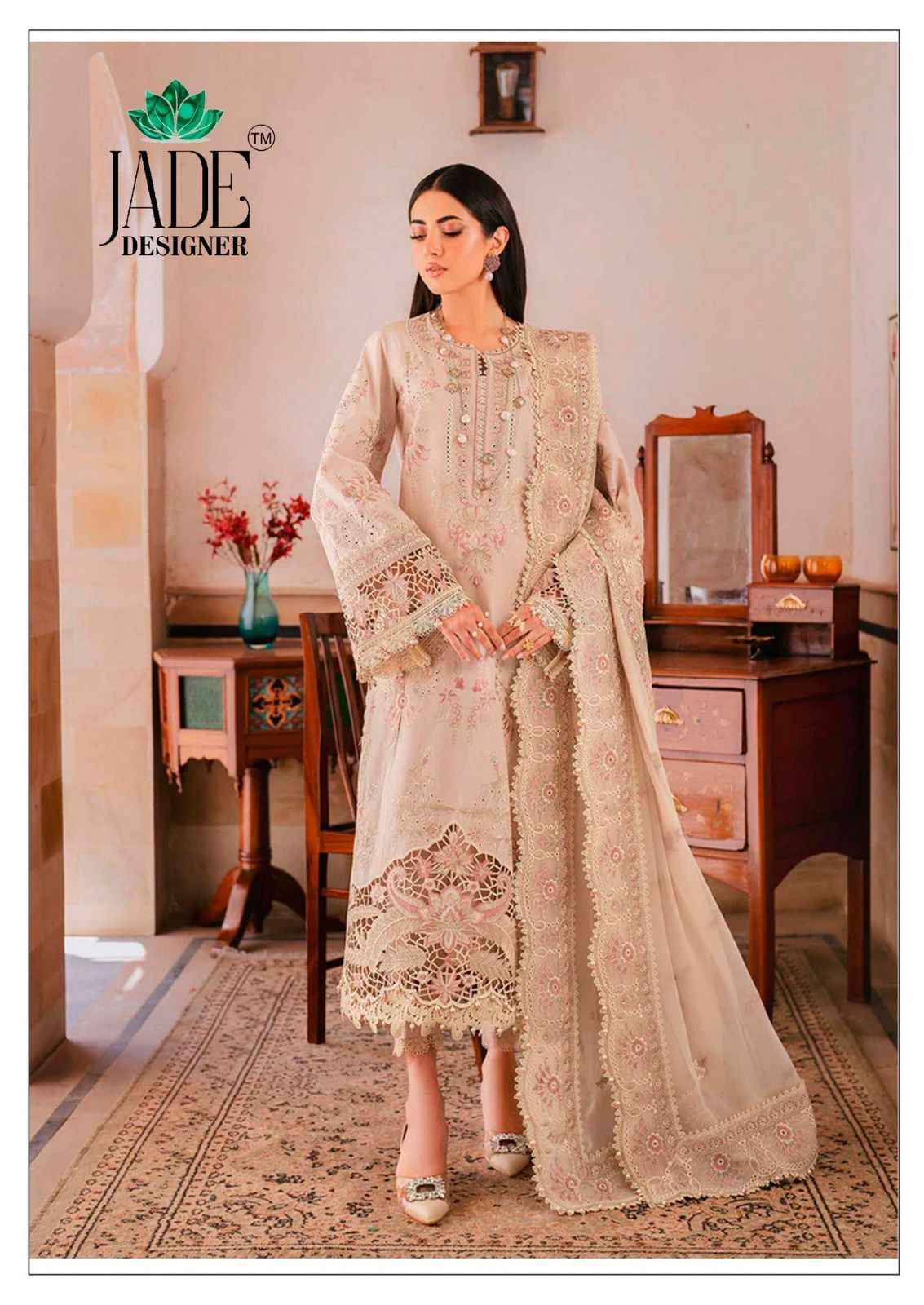 Jade Noor Aahmed Vol-2 Lawn Cotton Dress Material (6 pcs Catalogue)