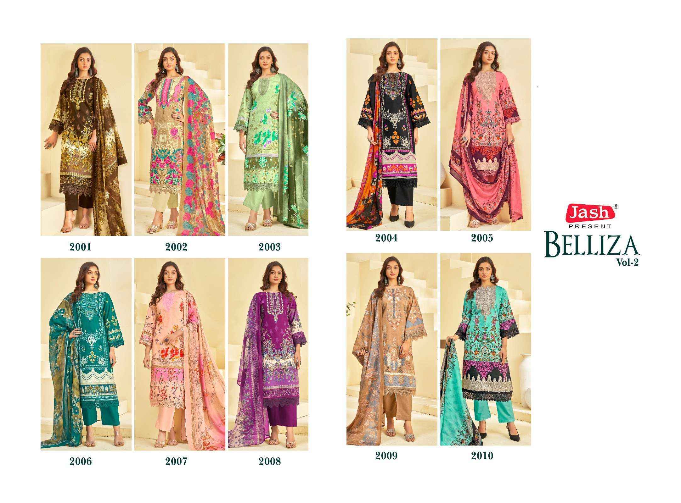 Jash Belliza Vol-2 Cotton Dress Material (10 pcs Catalogue)