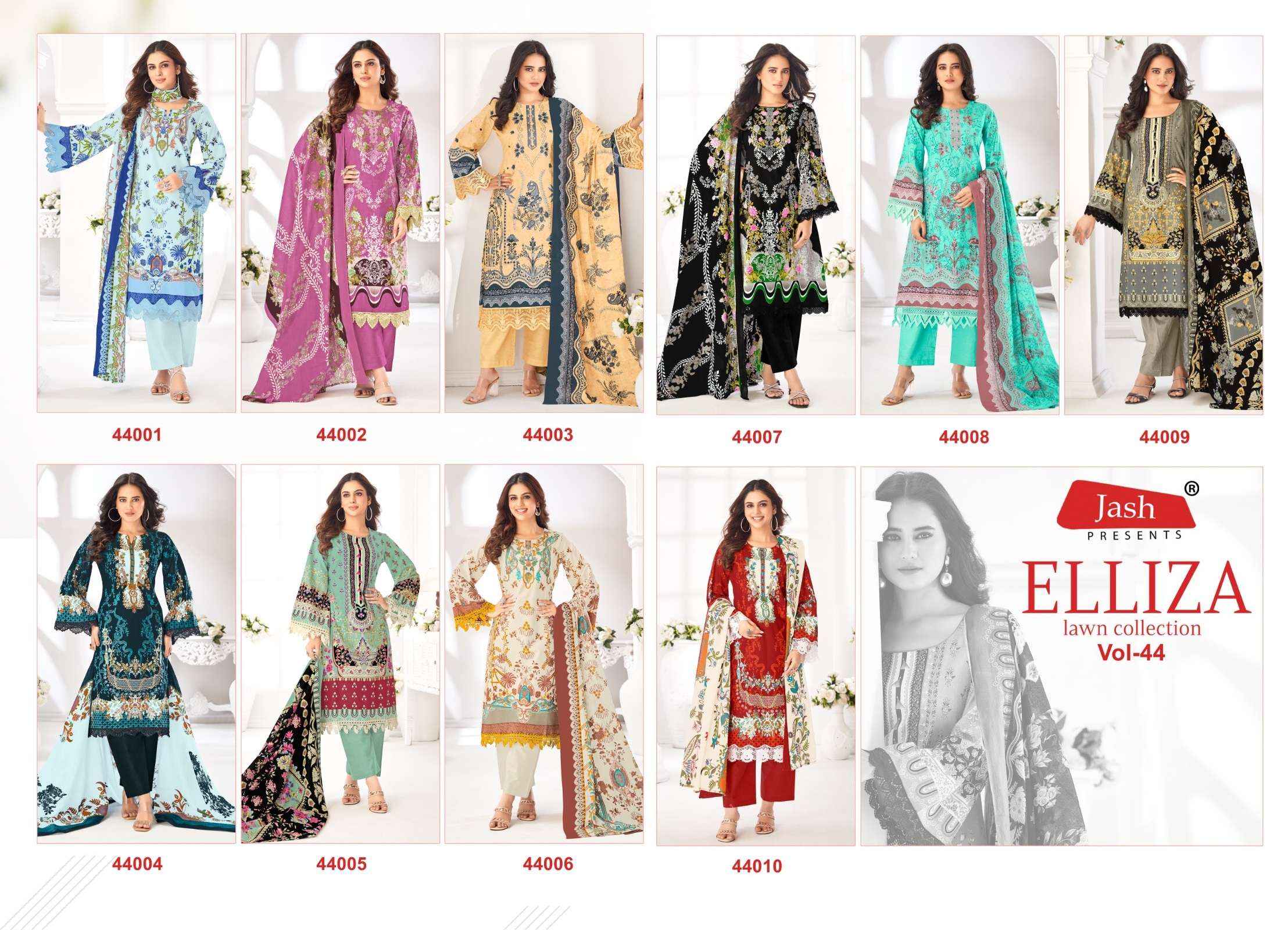 Jash Elliza Vol 44 Cotton Dress Material 10 pcs Catalogue