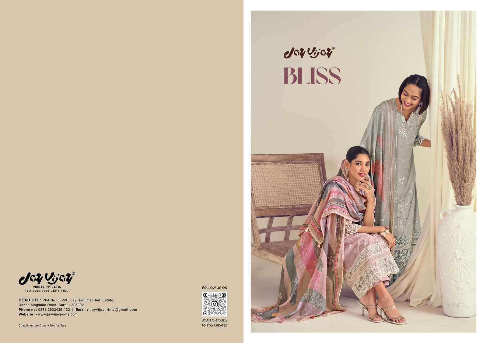 Jay Vijay Bliss Cotton Dress Material (5 pcs Catalogue)