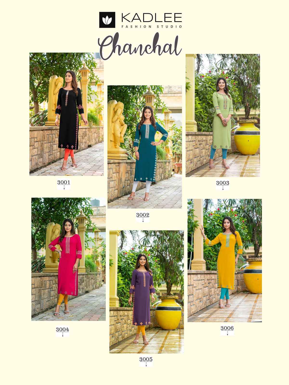Kadlee Chanchal Rayon Kurti 6 pcs Catalogue