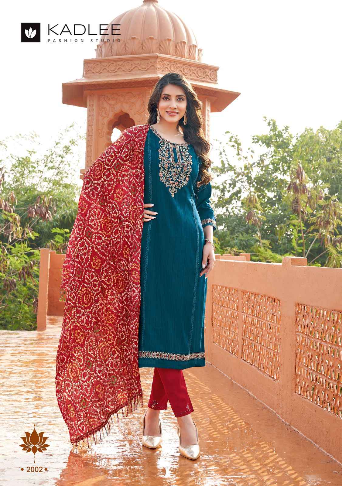 Kadlee Kesar Viscose Weaving Readymade Suit (4 pcs Catalogue)