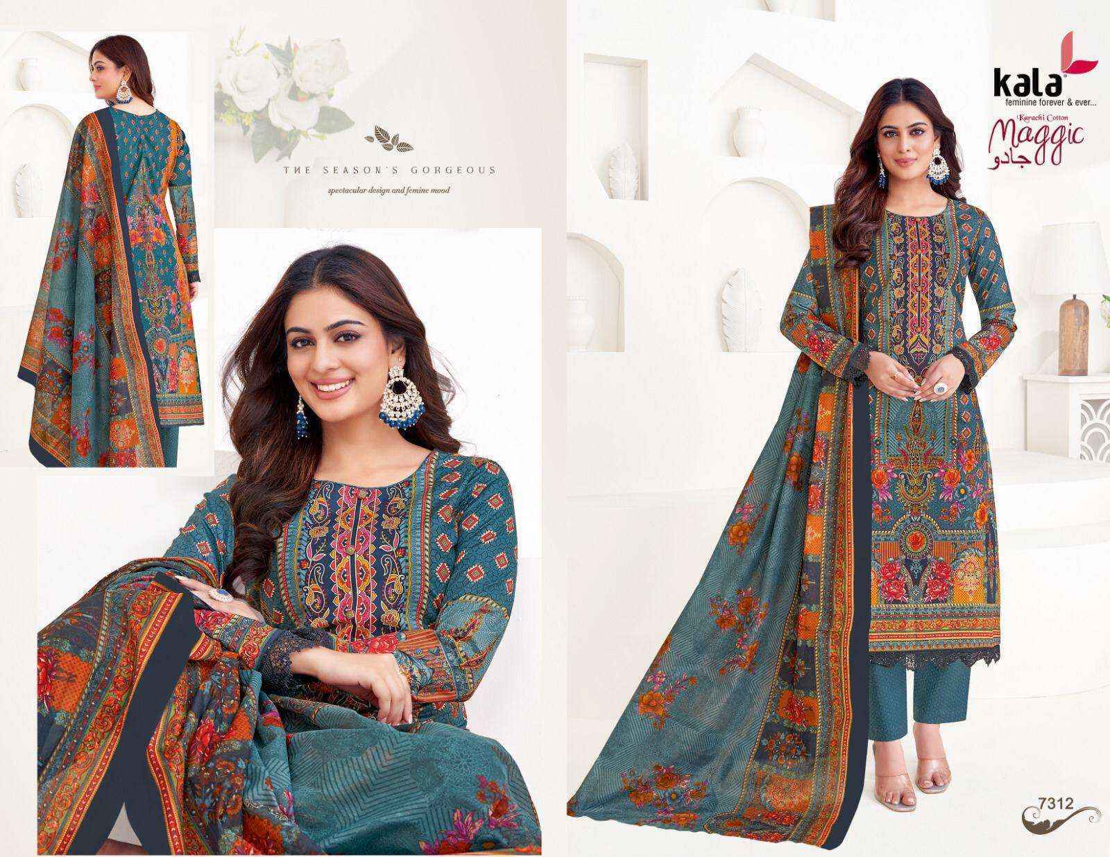 Kala Maggic Vol-22 Cotton Dress Material (12 pcs Catalogue)