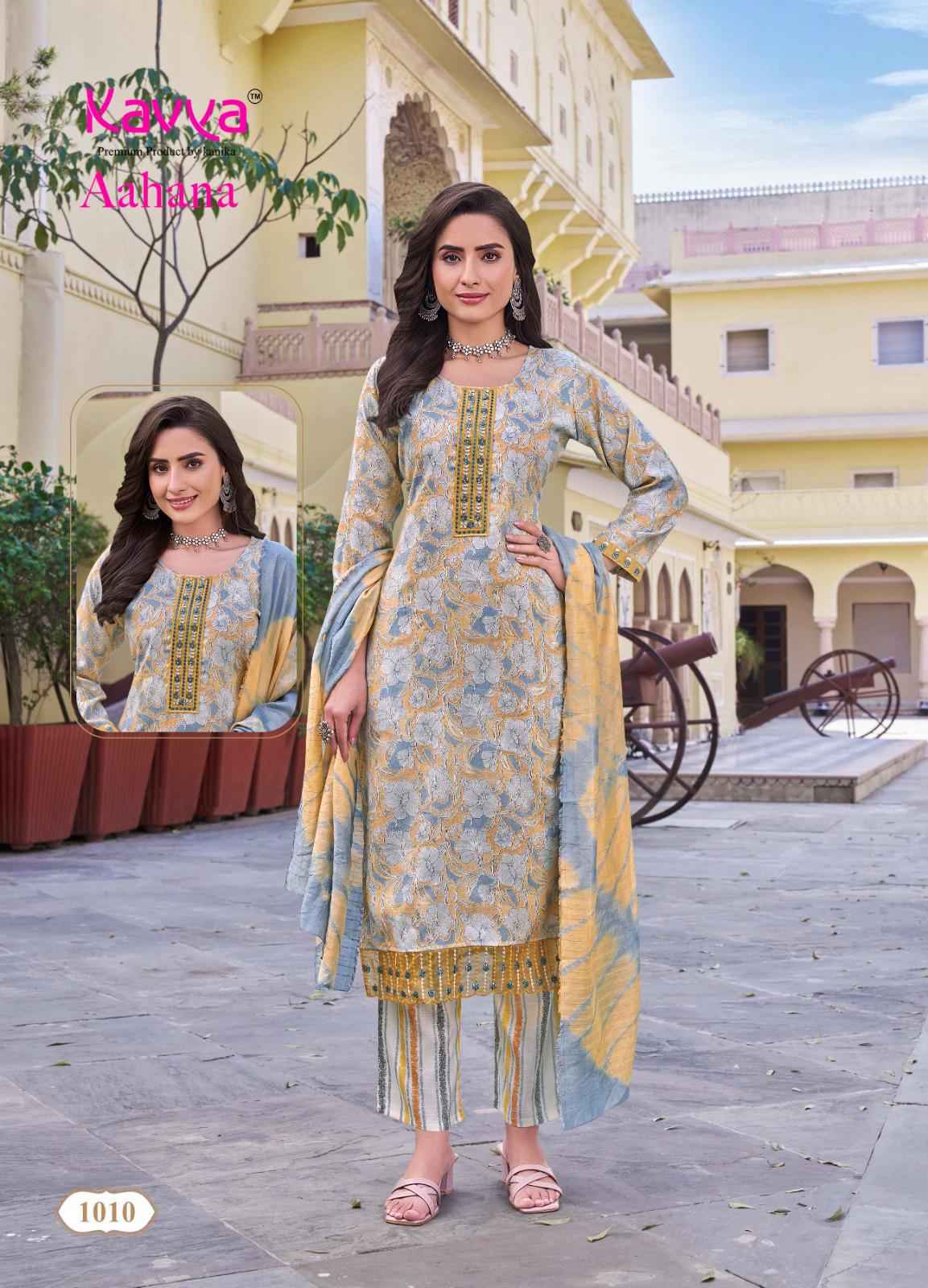 Kavya Aahana Vol 1 Capsule Kurti Combo 10 pcs Catalogue