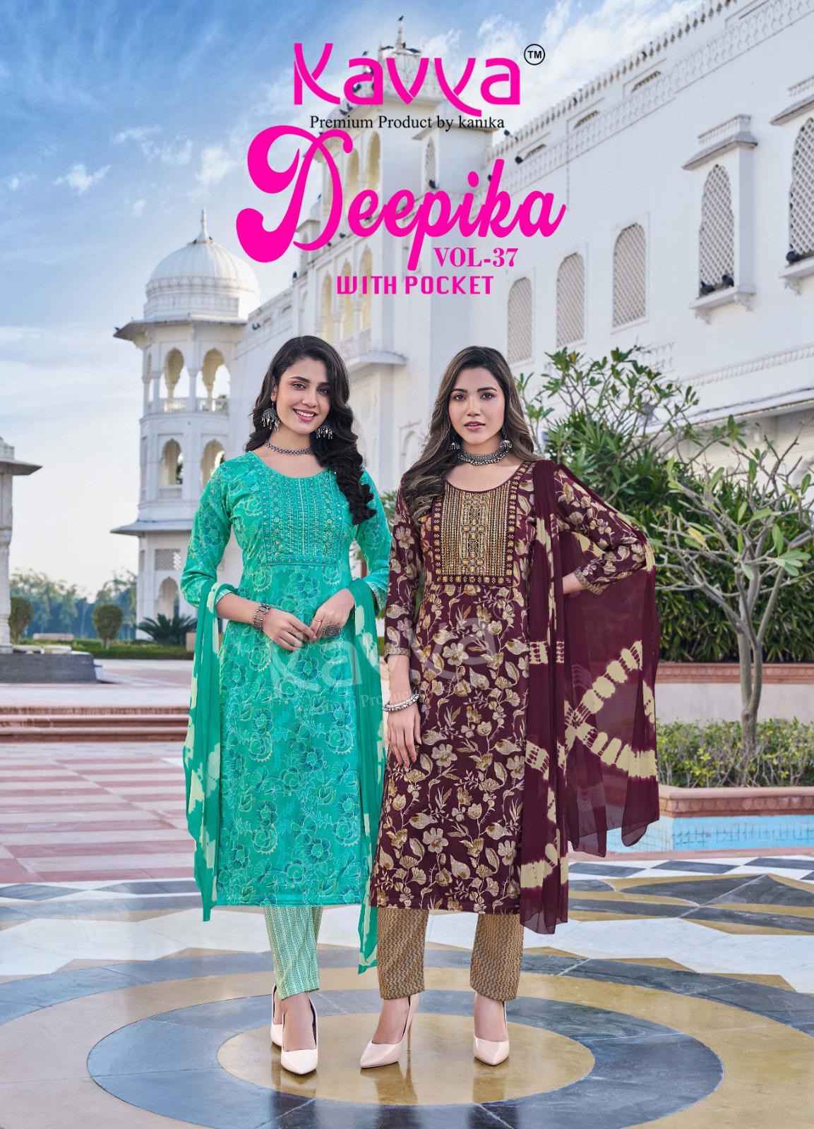 Kavya Deepika Vol 37 Viscouse Kurti Combo 10 pcs Catalogue