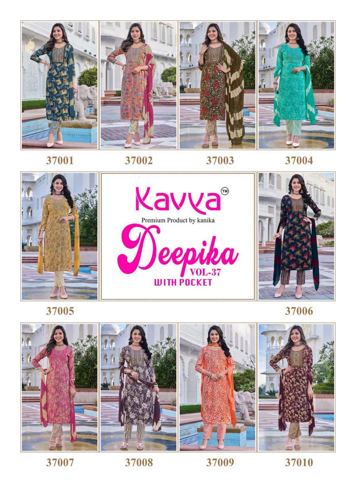 Kavya Deepika Vol 37 Viscouse Kurti Combo 10 pcs Catalogue
