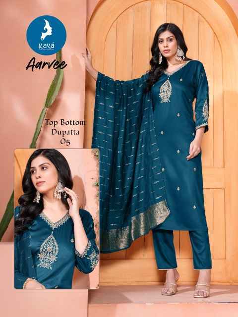 Kaya Aarvee Gaji Silk Readymade Suit (6 pcs Catalogue)