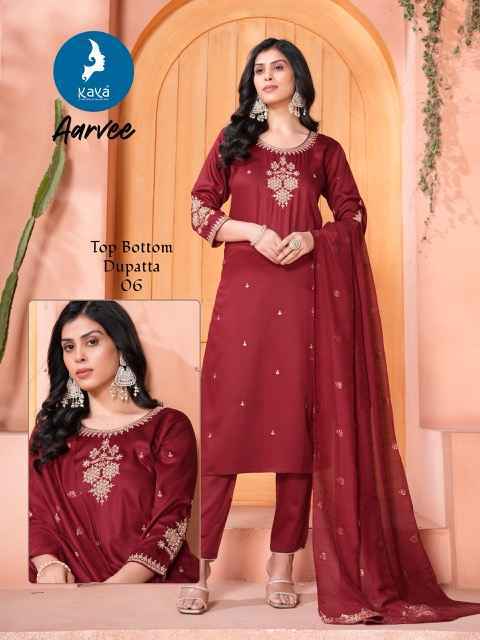 Kaya Aarvee Gaji Silk Readymade Suit (6 pcs Catalogue)