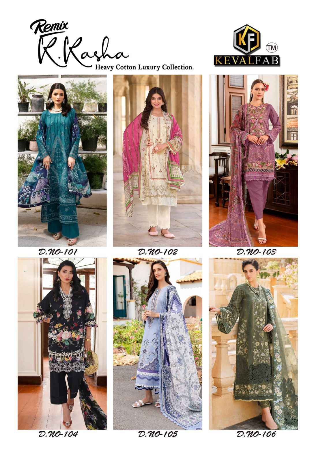 Keval Fab K Kasha Remix Cotton Dress Material 6 pcs Catalogue