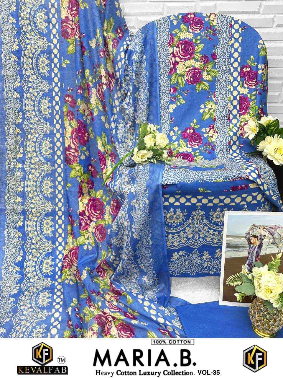 Keval Fab Maria B Vol 35 Cotton Dress Material 6 pcs Catalogue
