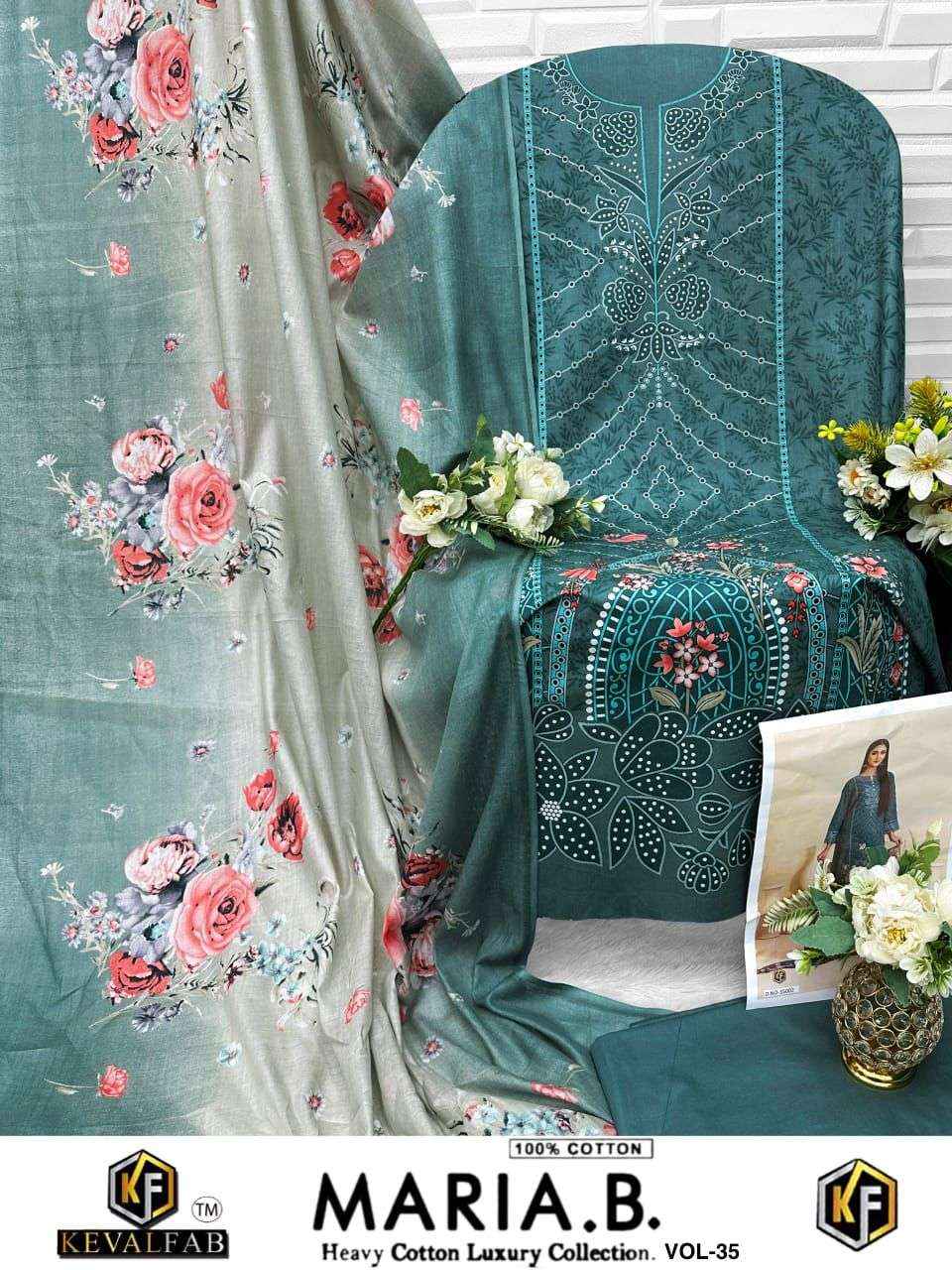 Keval Fab Maria B Vol 35 Cotton Dress Material 6 pcs Catalogue