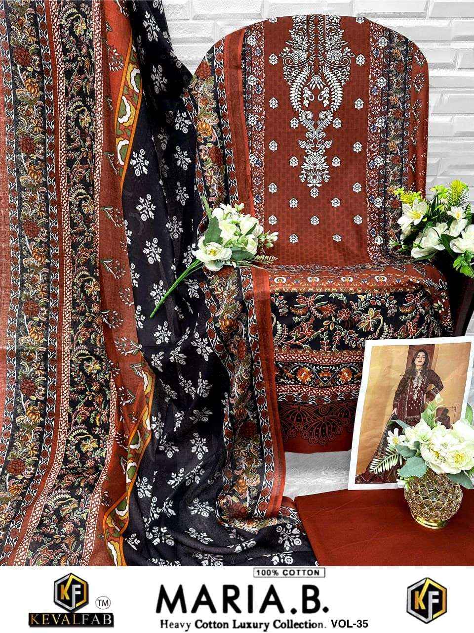 Keval Fab Maria B Vol 35 Cotton Dress Material 6 pcs Catalogue