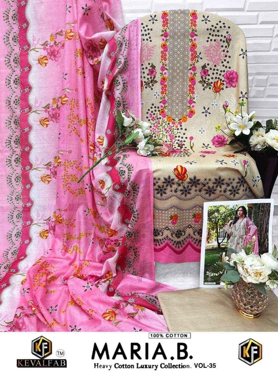 Keval Fab Maria B Vol 35 Cotton Dress Material 6 pcs Catalogue