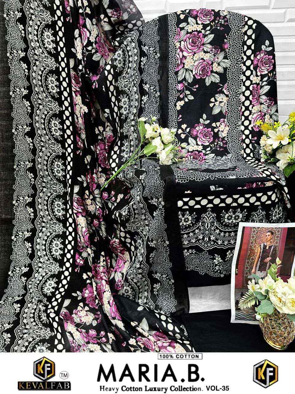Keval Fab Maria B Vol 35 Cotton Dress Material 6 pcs Catalogue
