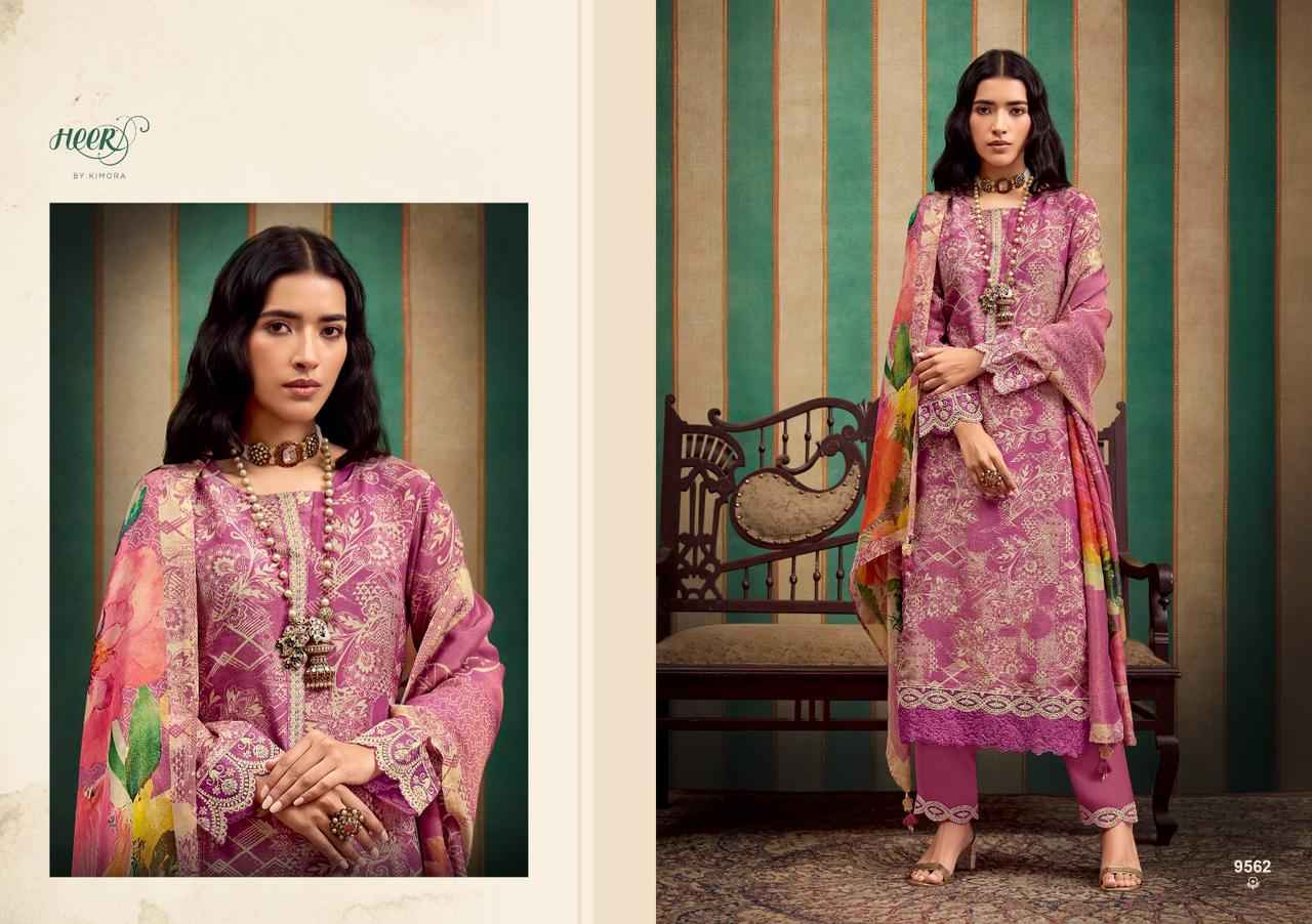 Kimora Heer Norah Musline Dress Material 6 pcs Catalogue